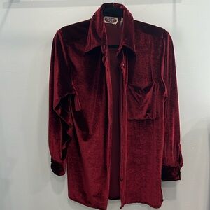 CASUALAIRE vintage velvet collared button down